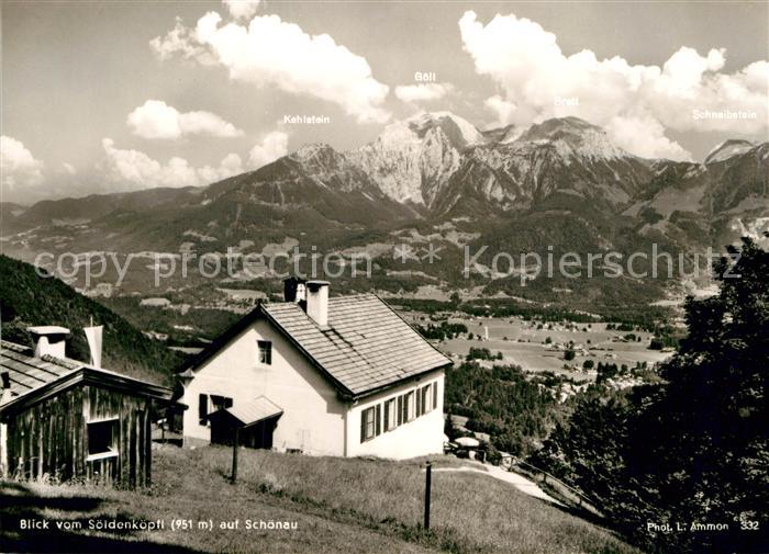 Schoenau Berchtesgaden Panorama Blick vom Soeldenkoepfl Alpenpanorama