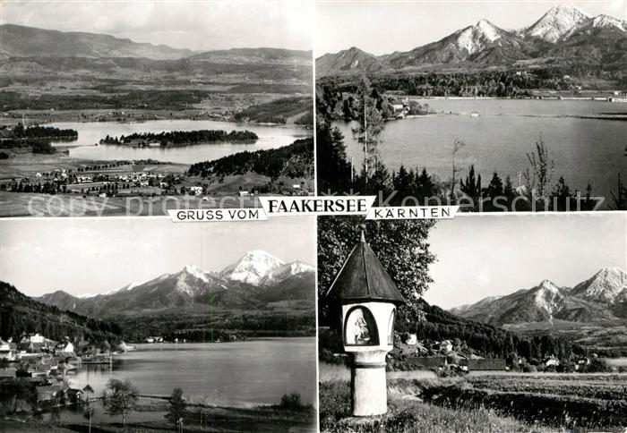 Faakersee Alpenpanorama Bildstock