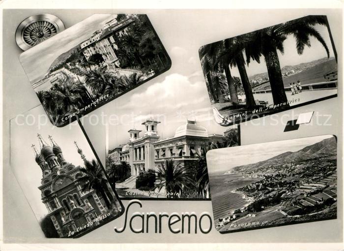 Sanremo Corso Imperatrice Chiesa Giardini Casino Panorama