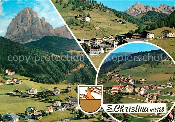 St Christina Panorama Val Gardena Dolomiten