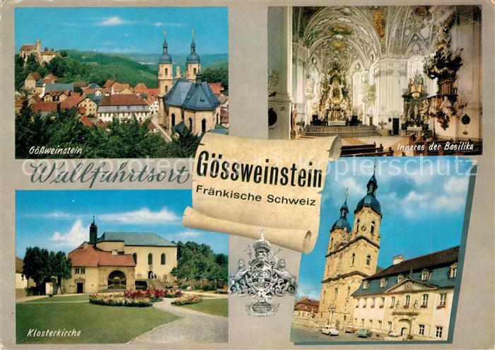 Goessweinstein Klosterkirche Basilika Wallfahrtsort Fraenkische Schweiz