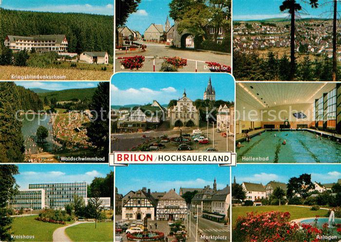 Brilon Hochsauerlandkreis NRW Kriegsblindenkurheim Waldschwimmbad Kreishaus Dork