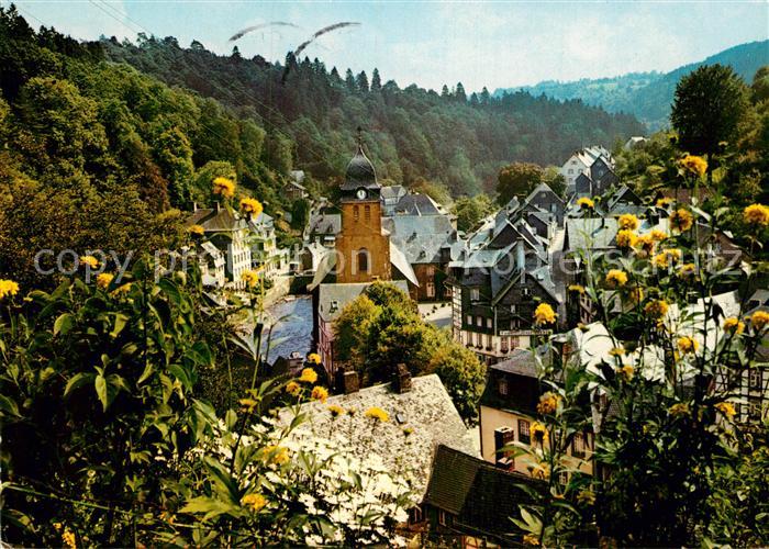 Monschau Ortsansicht mit Kirche