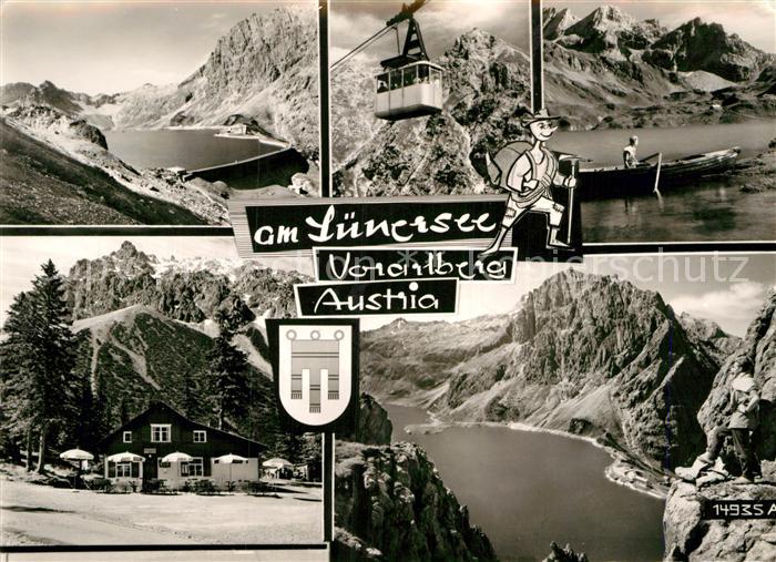 Luenersee Vorarlberg Gebirgssee Bergbahn Berggaststaette Alpenpanorama
