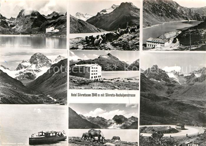 Silvretta-Hochalpenstrasse Hotel Silvrettasee Bergsee Pferde Gebirgspass Alpenpa
