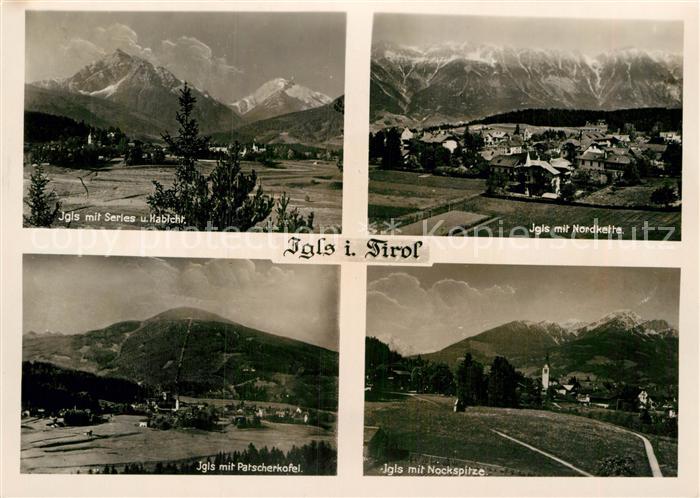 Igls Tirol Blick gegen Serles und Habicht Nordkette Nockspitze Patscherkofel Alp