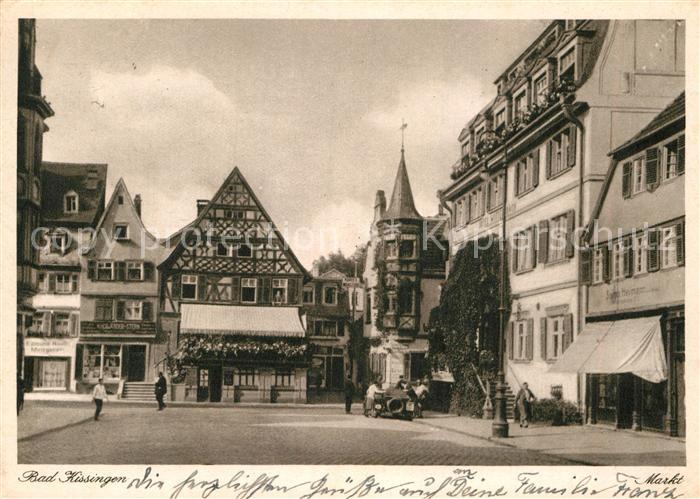 Bad Kissingen Markt Altstadt Kupfertiefdruck