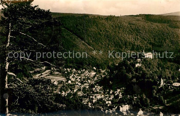 Schwarzburg Thueringer Wald Blick vom Trippstein