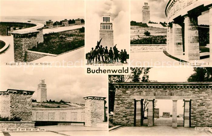 Buchenwald Weimar Mahn-und Gedenkstaette Ringgrab 3 Strasse der Nationen