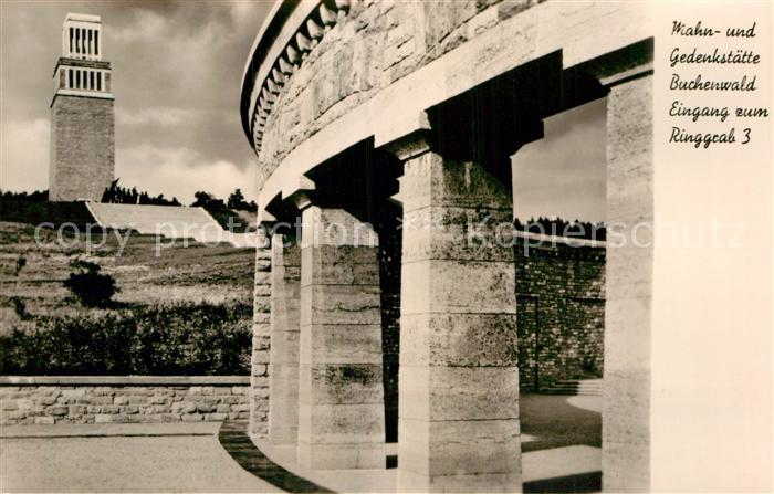 Buchenwald Weimar Mahn- und Gedenkstaette Eingang zum Ringgrab 3