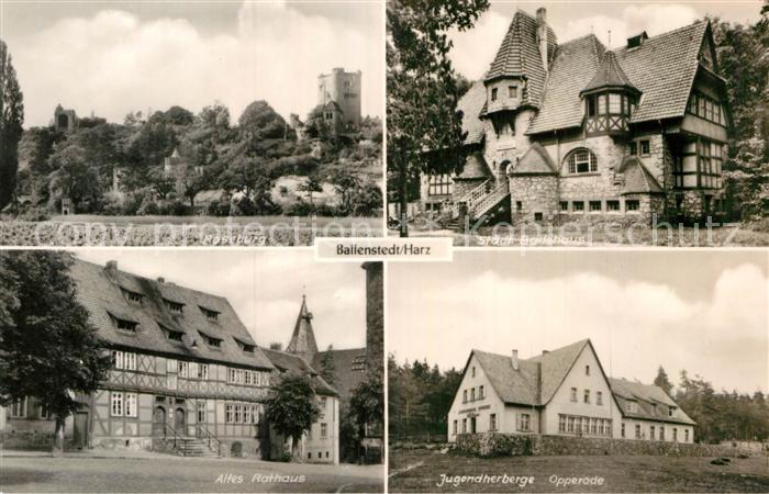 Ballenstedt Roseburg Badehaus Altes Rathaus Jugendherberge Opperode