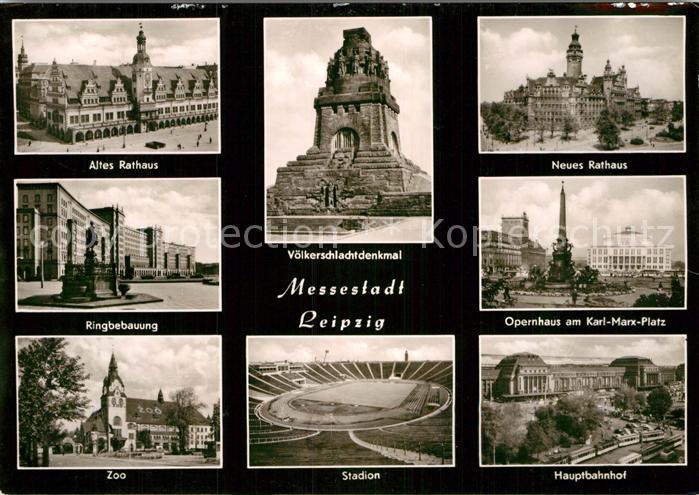 LEIPZIG Sachsen Zoo Stadion Hauptbahnhof Opernhaus Voelkerschlachtdenkmal