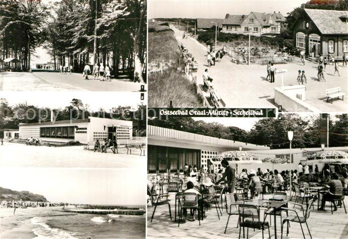 Graal-Mueritz Ostseebad Broiler-Gaststaette Milchbar Seestern Cafe-Eis-Terrasse