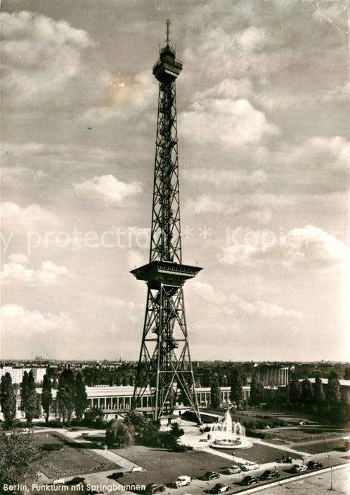BERLIN  CITY Funkturm Springbrunnen