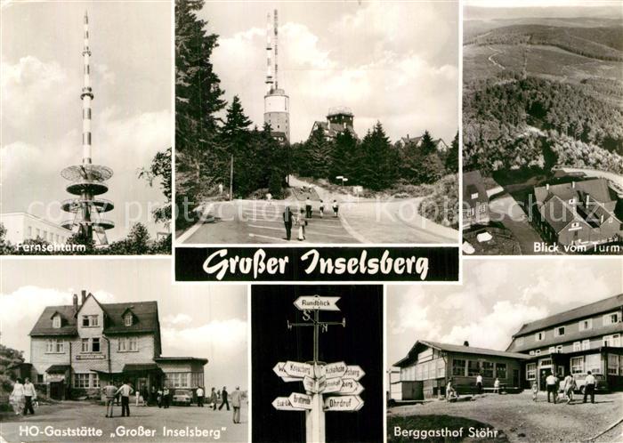 Grosser Inselsberg Fernsehturm HO-Gaststaette Berggasthof Stoehr
