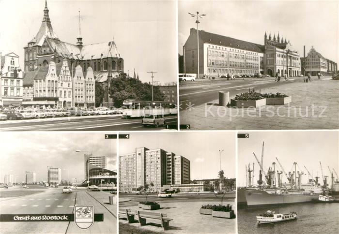 ROSTOCK  CITY Ernst-Thaelmann-Platz Rathaus Hochhaus Voegenteichplatz