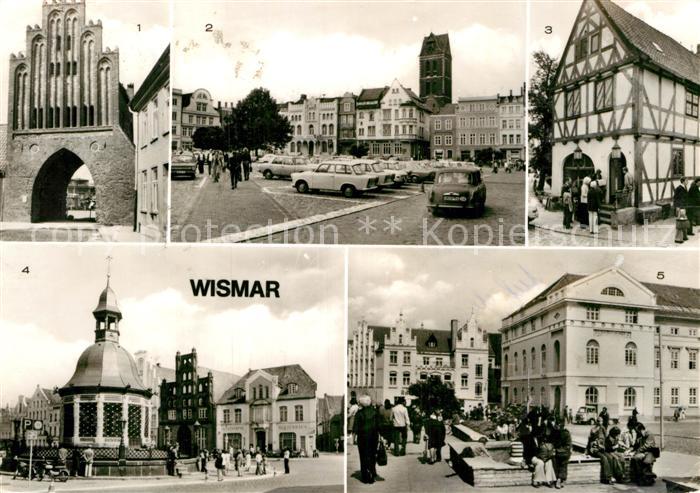 Wismar Mecklenburg Wassertor Markt Runde Grube Waserkunst Alter Schwede