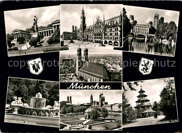Muenchen Bayern Chinesischer Turm Deutsches Museum Bavaria Ruhmeshalle