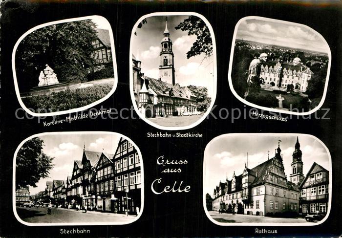 Celle Niedersachsen Stechbahn Rathaus Karoline-Mathilde-Denkmal Herzogschloss