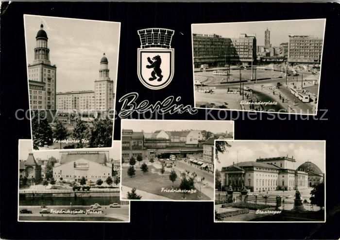 BERLIN CITY Friedrichstrasse Staatsoper Alexanderplatz