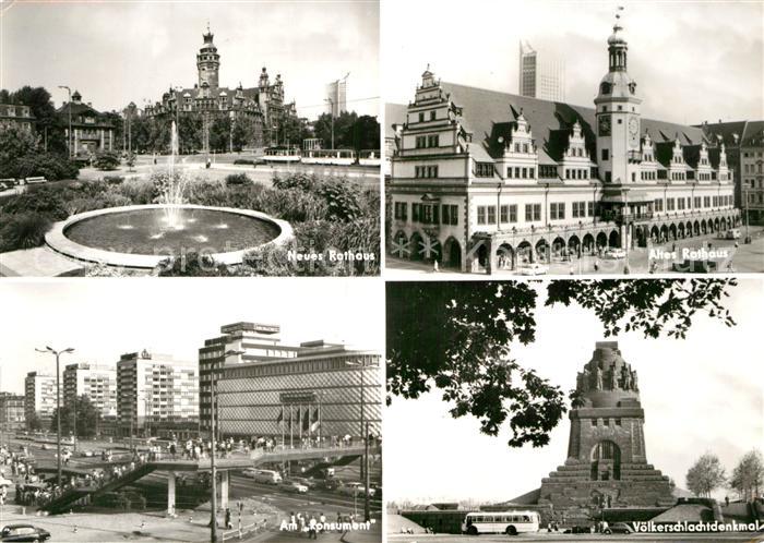 LEIPZIG Sachsen Konsument Woelkerschlachtdenkmal Altes und Neues Rathaus