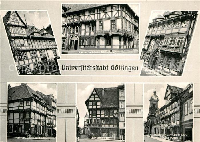 Goettingen Niedersachsen Junkernschaenke Ratsapotheke Gaststaette Schwarzer Baer