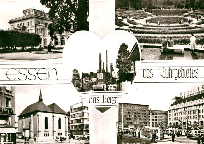 Essen Ruhr Bahnhofsvorplatz Marktkirche Villa Huegel Gruga
