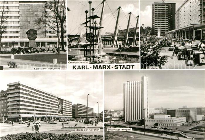 Karl-Marx-Stadt Rosenhof Interhotel Kongress Strasse der Nationen