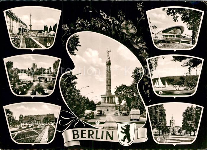 BERLIN  CITY Lietzensee Hochhaus Kongresshalle Englischer Garten Teehaus