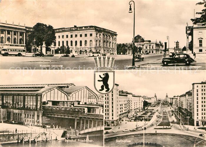 BERLIN  CITY Humboldt-Universitaet Bahnhof Friedrichstrasse Stalinallee