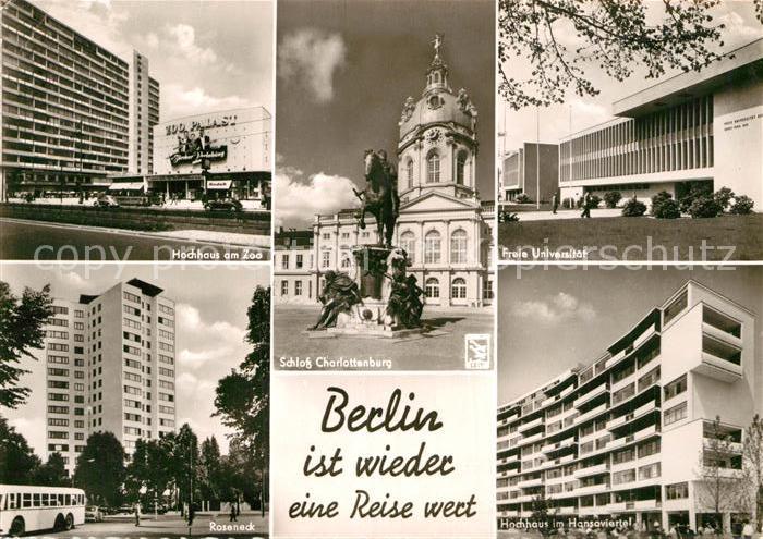 BERLIN  CITY Freie Universitaet Hochhaus im Hansaviertel Roseneck Zoo-Palast