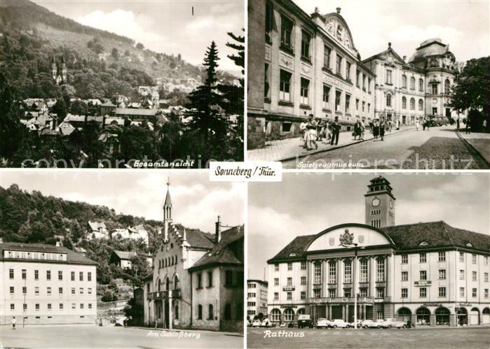 Sonneberg Thueringen Spielzeugmuseum Schlossberg Rathaus