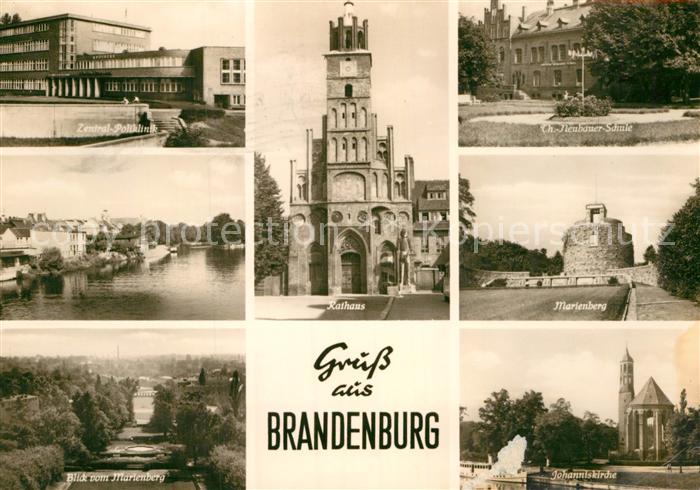 Brandenburg Havel Zentral-Poliklinik Theodor-Neubauer-Schule Rathaus Johanniskir