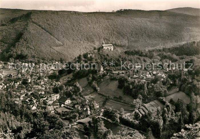 Schwarzburg Thueringer Wald Blick vom Trippstein