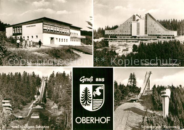 Oberhof Thueringen Schanzenbaude Interhotel Panorama Schanze am Rennsteig