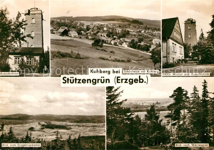 Kuhberg Stuetzengruen Aussichtsturm HOG Wismut Schoenheide Erzgebirgskamm Wernes