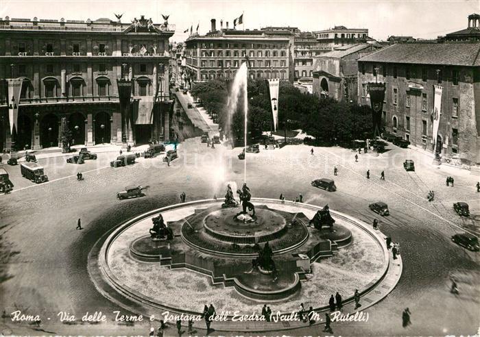 Roma Rom Via delle Terme Fontana dell'Esedra