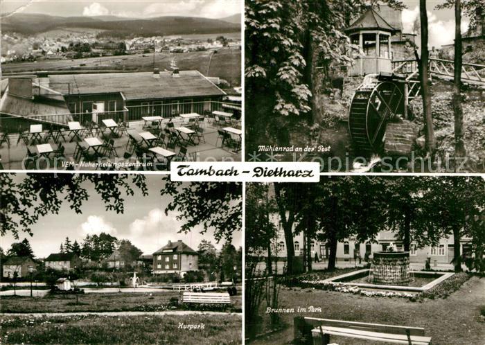 Tambach-Dietharz Naherholungszentrum Muehlenrad an der Post Kurpark Brunnen