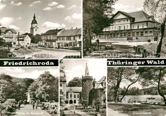 Friedrichroda Kirche Parkhotel Kurpark Schloss Reinhardsbrunn Gondelteich