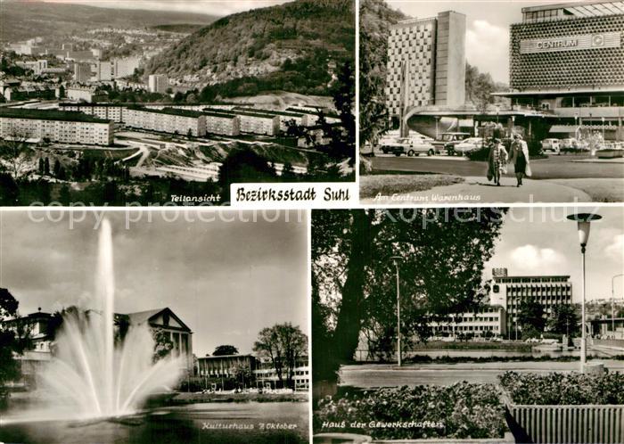 Suhl Thueringer Wald Centrum-Warenhaus Kulturhaus 7. Oktober Haus der Gewerkscha