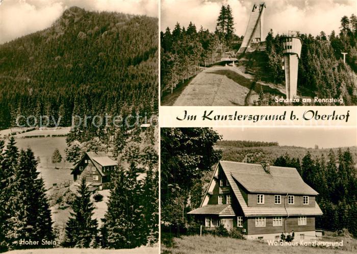Oberhof Thueringen Waldhaus Kanzlersgrund Hoher Stein Schanze am Rennsteig