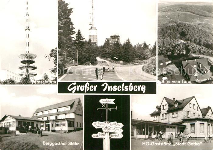 Grosser Inselsberg Fernsehturm Berggasthof Stoehr Gaststaette Stadt Gotha