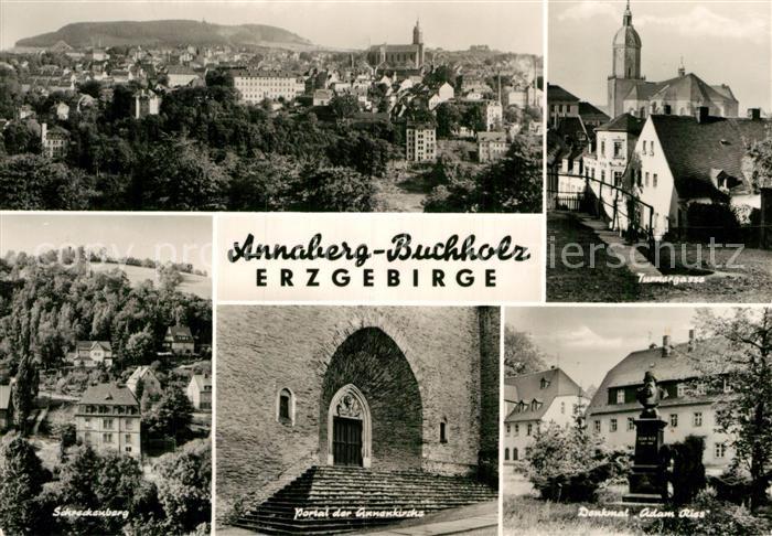 Annaberg-Buchholz Erzgebirge Turnergasse Schreckenberg Annenkirche Denkmal Adam