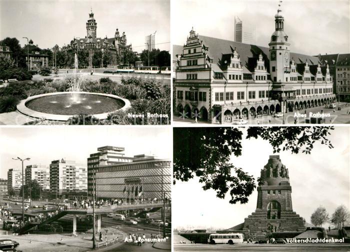 LEIPZIG Sachsen Neues uns altes Rathaus Konsument Voelkerschlachtdenkmal