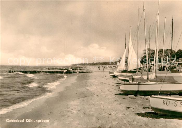 Kuehlungsborn Ostseebad Strand Segelboote