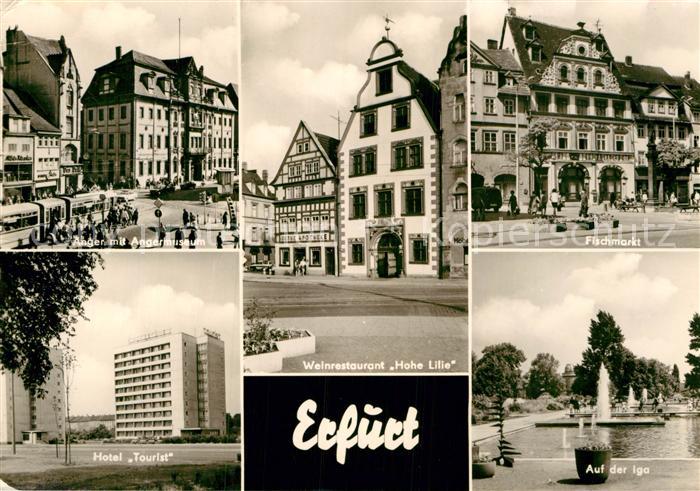 Erfurt Fischmarkt Hotel Tourist Weinrestaurant Hohe Lilie Iga