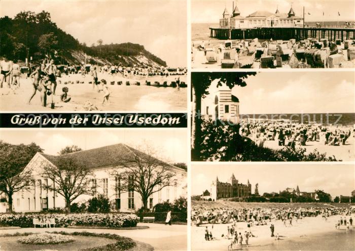 Insel Usedom Koelpinsee Strand Heringsdorf Kulturhaus Ahlbeck Seebruecke