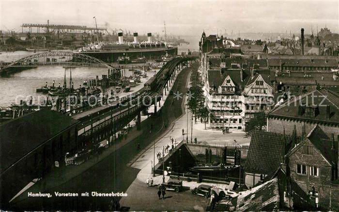 HAMBURG CITY Vorsetzen ueberseebruecke Dampfer