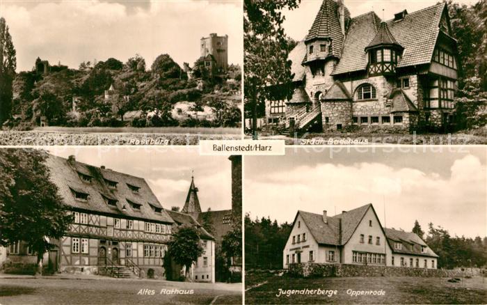Ballenstedt Altes Rathaus Roseburg Jugendherberge Oppenrode
