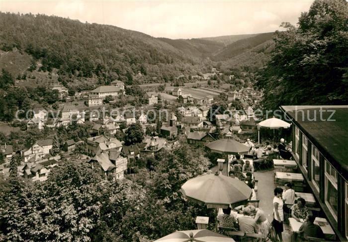 Schwarzburg Thueringer Wald Hotel-Terrasse Schwarzaburg